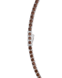 Cecil Chocolate CZ Tennis Necklace