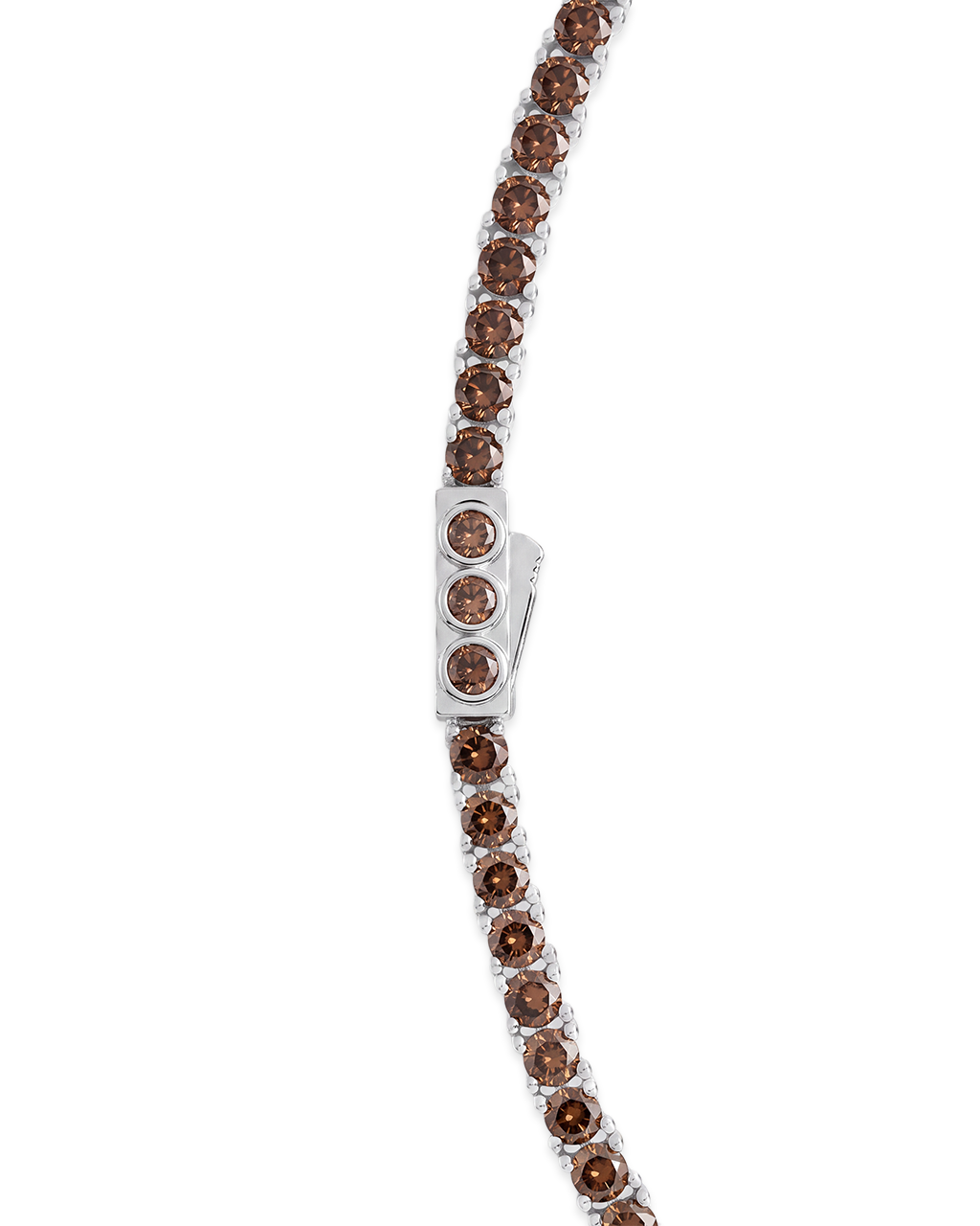 Cecil Chocolate CZ Tennis Necklace