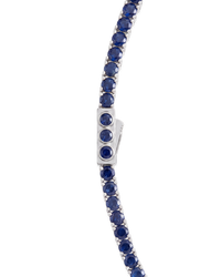Cecil Sapphire CZ Tennis Necklace