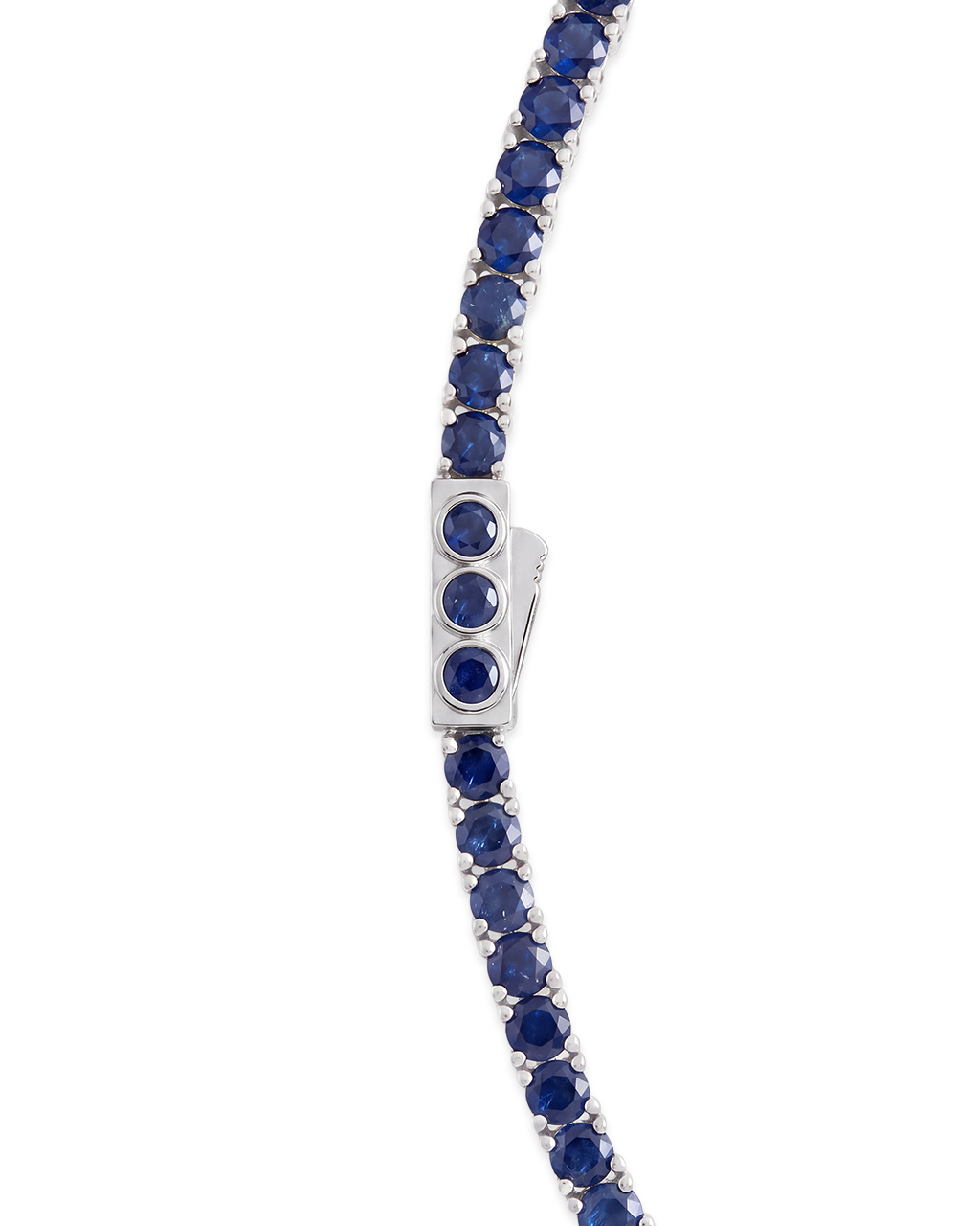 Cecil Sapphire CZ Tennis Necklace