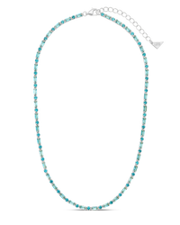 Georgia Aquamarine CZ Tennis Necklace