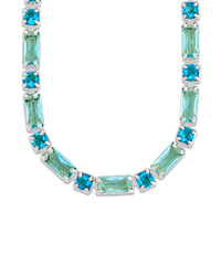 Georgia Aquamarine CZ Tennis Necklace