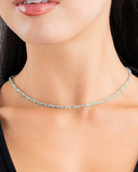 Georgia Aquamarine CZ Tennis Necklace