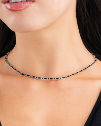 Georgia Black CZ Tennis Necklace