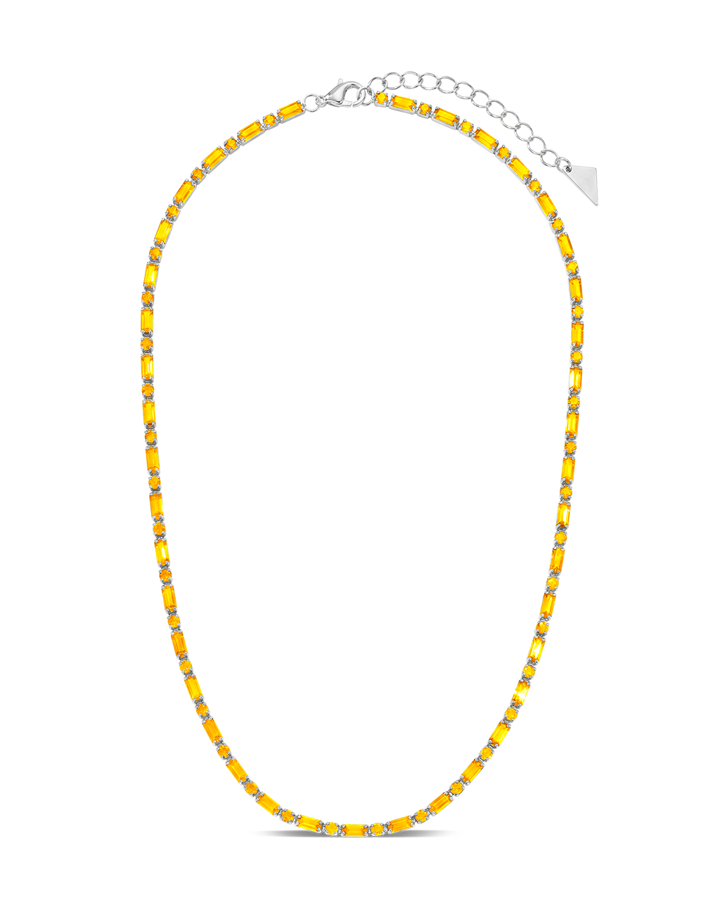 Georgia Canary CZ Tennis Necklace