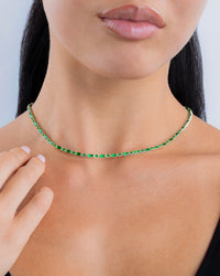 Georgia Emerald CZ Tennis Necklace