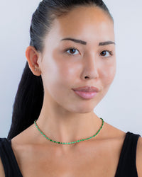 Georgia Emerald CZ Tennis Necklace