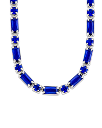 Georgia Sapphire CZ Tennis Necklace