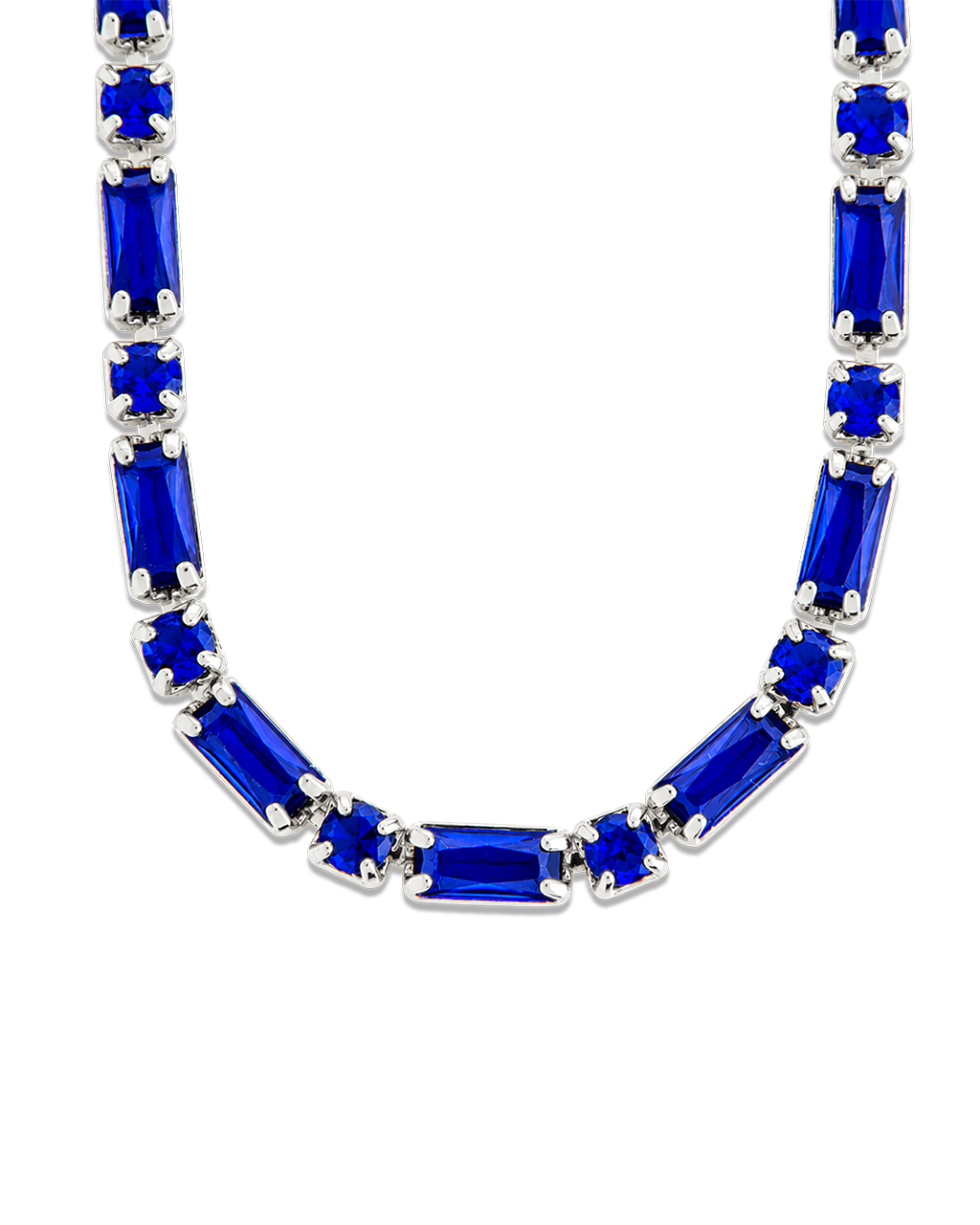 Georgia Sapphire CZ Tennis Necklace