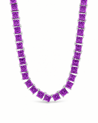 Brette Amethyst CZ Tennis Necklace