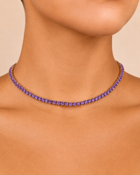 Jadon Amethyst CZ Tennis Necklace