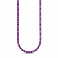 Marisol Amethyst CZ Tennis Necklace