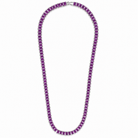 Marisol Amethyst CZ Tennis Necklace