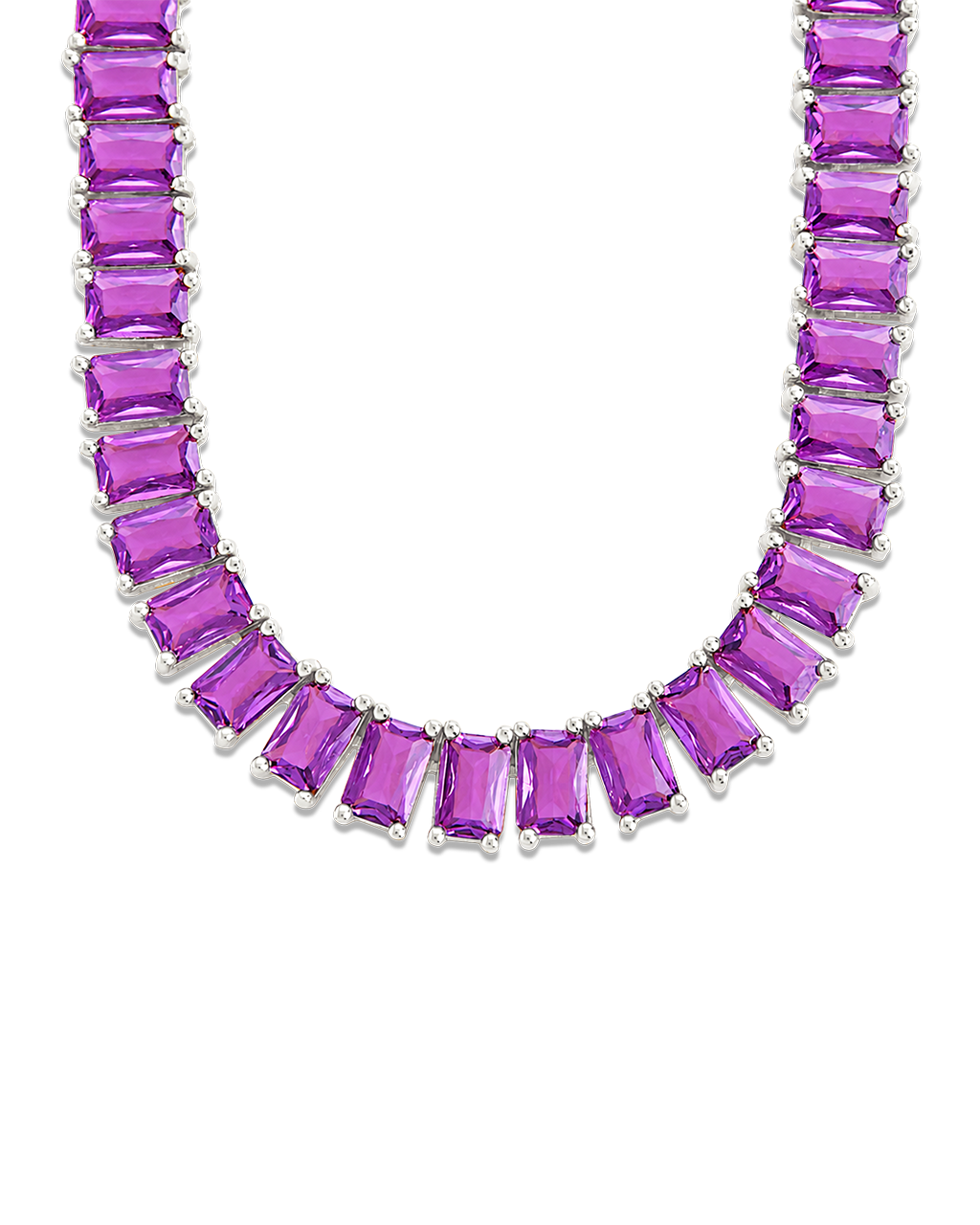 Marisol Amethyst CZ Tennis Necklace