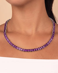 Marisol Amethyst CZ Tennis Necklace