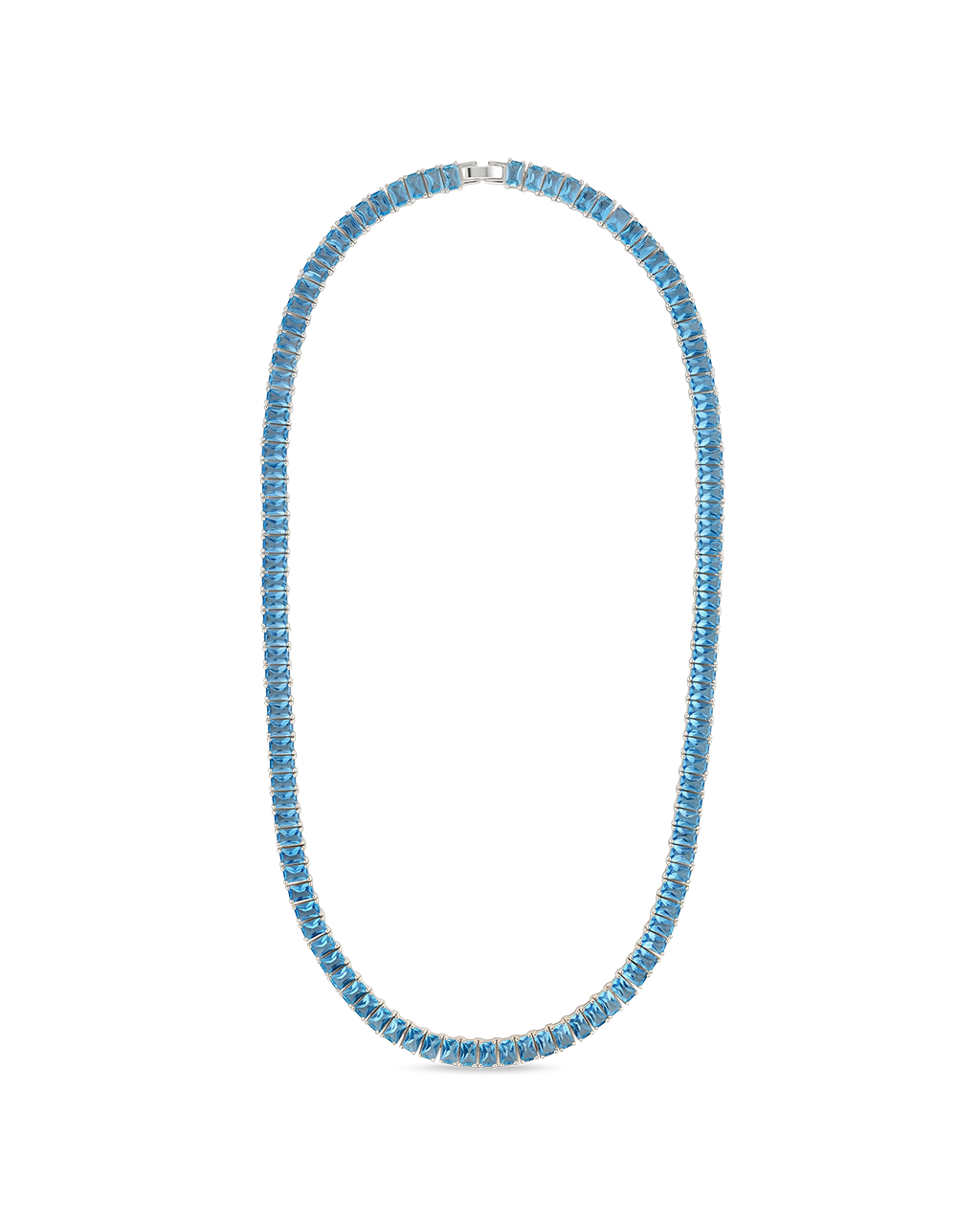 Marisol Aquamarine CZ Tennis Necklace