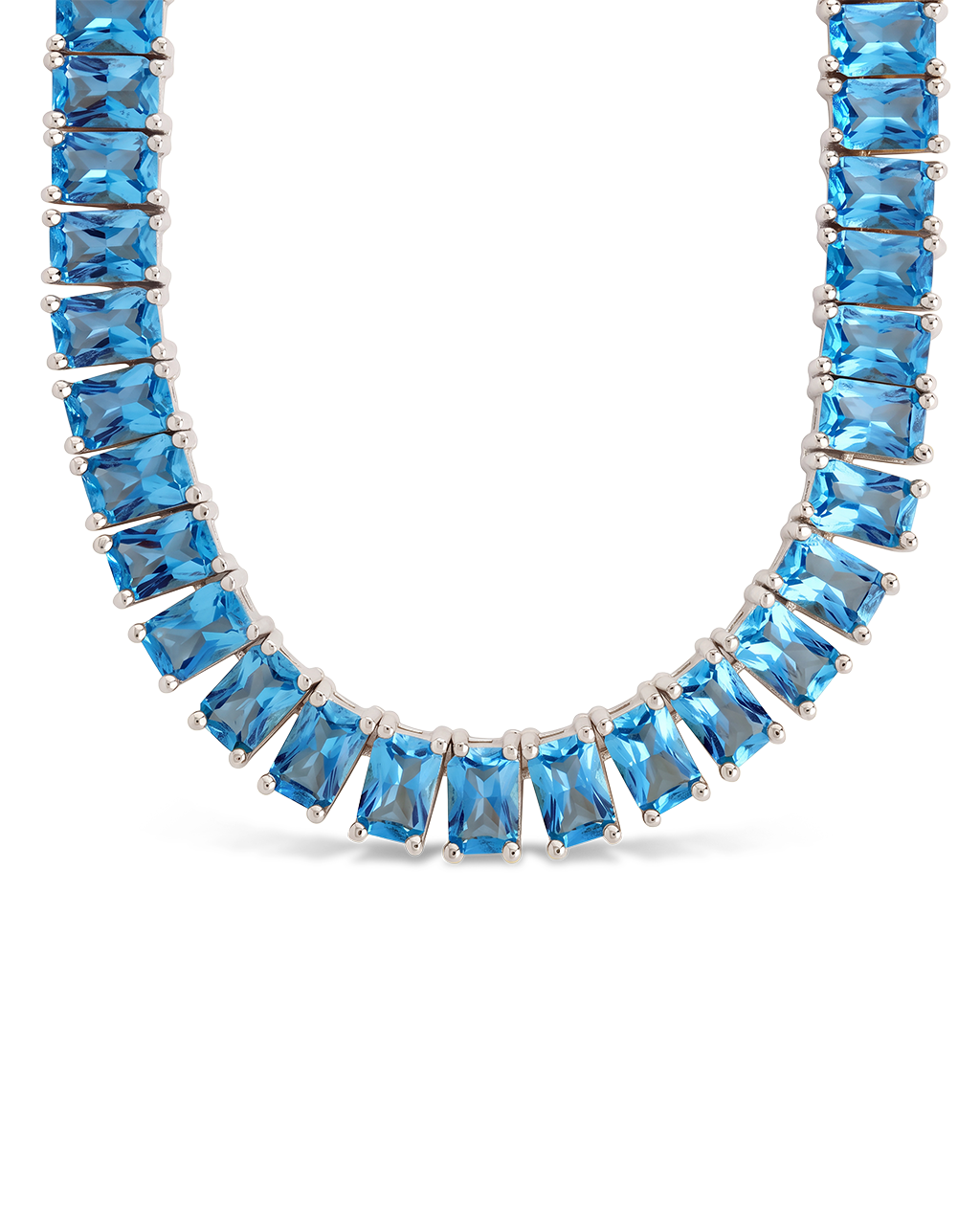 Marisol Aquamarine CZ Tennis Necklace