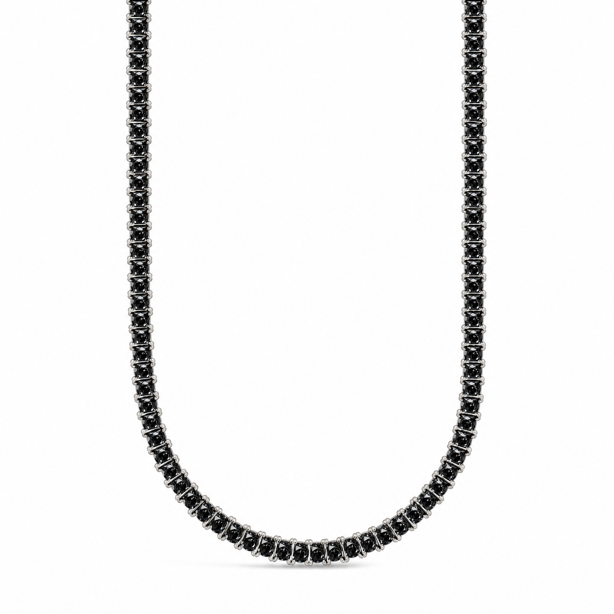 Marisol Black CZ Tennis Necklace
