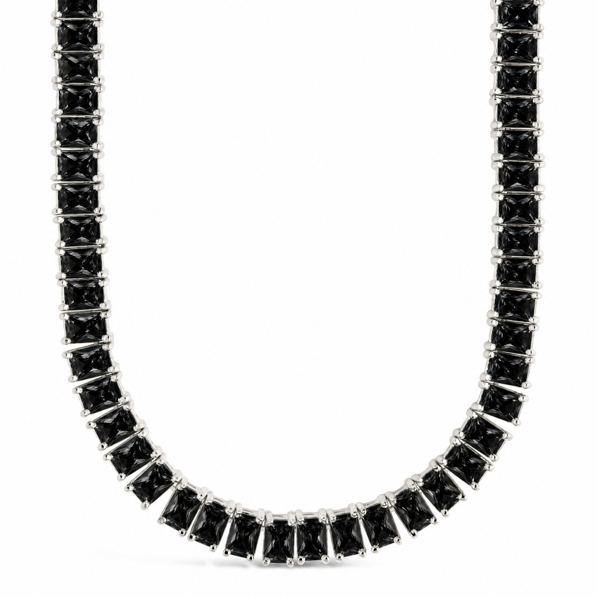 Marisol Black CZ Tennis Necklace