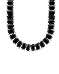 Marisol Black CZ Tennis Necklace