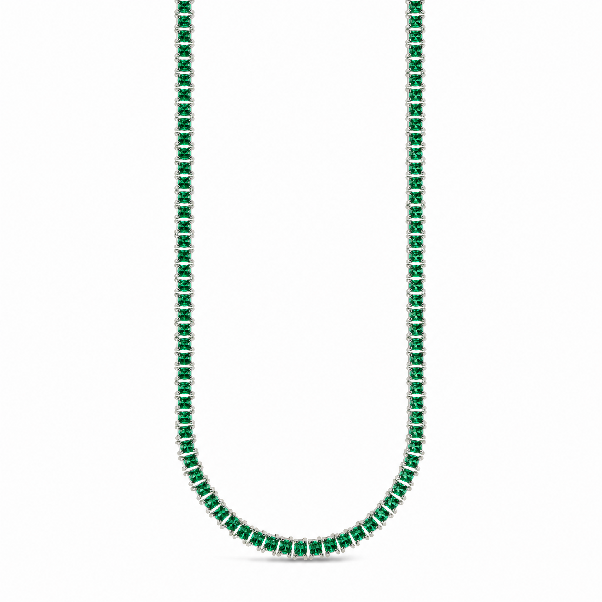 Marisol Emerald CZ Tennis Necklace