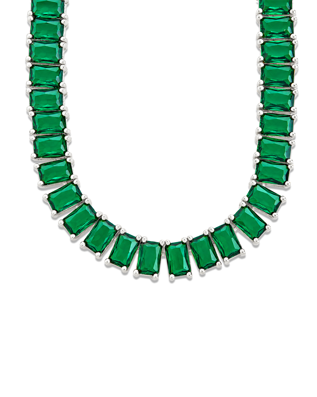 Marisol Emerald CZ Tennis Necklace
