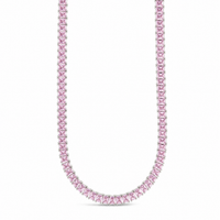 Marisol Light Pink CZ Tennis Necklace