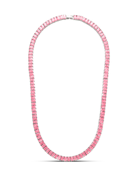 Marisol Light Pink CZ Tennis Necklace