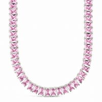 Marisol Light Pink CZ Tennis Necklace