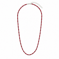 Georgia Garnet CZ Tennis Necklace