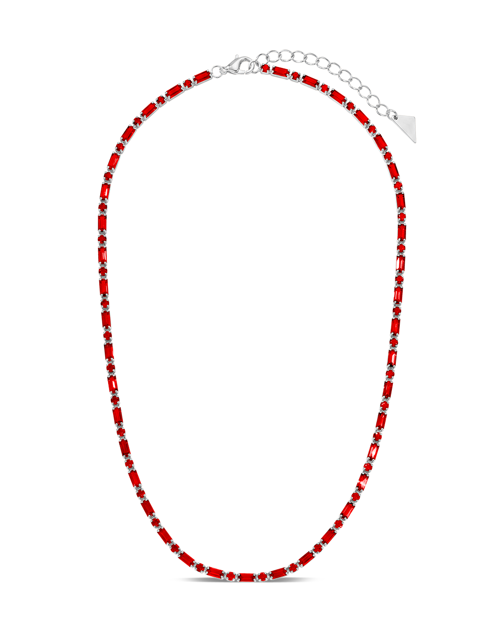 Georgia Garnet CZ Tennis Necklace