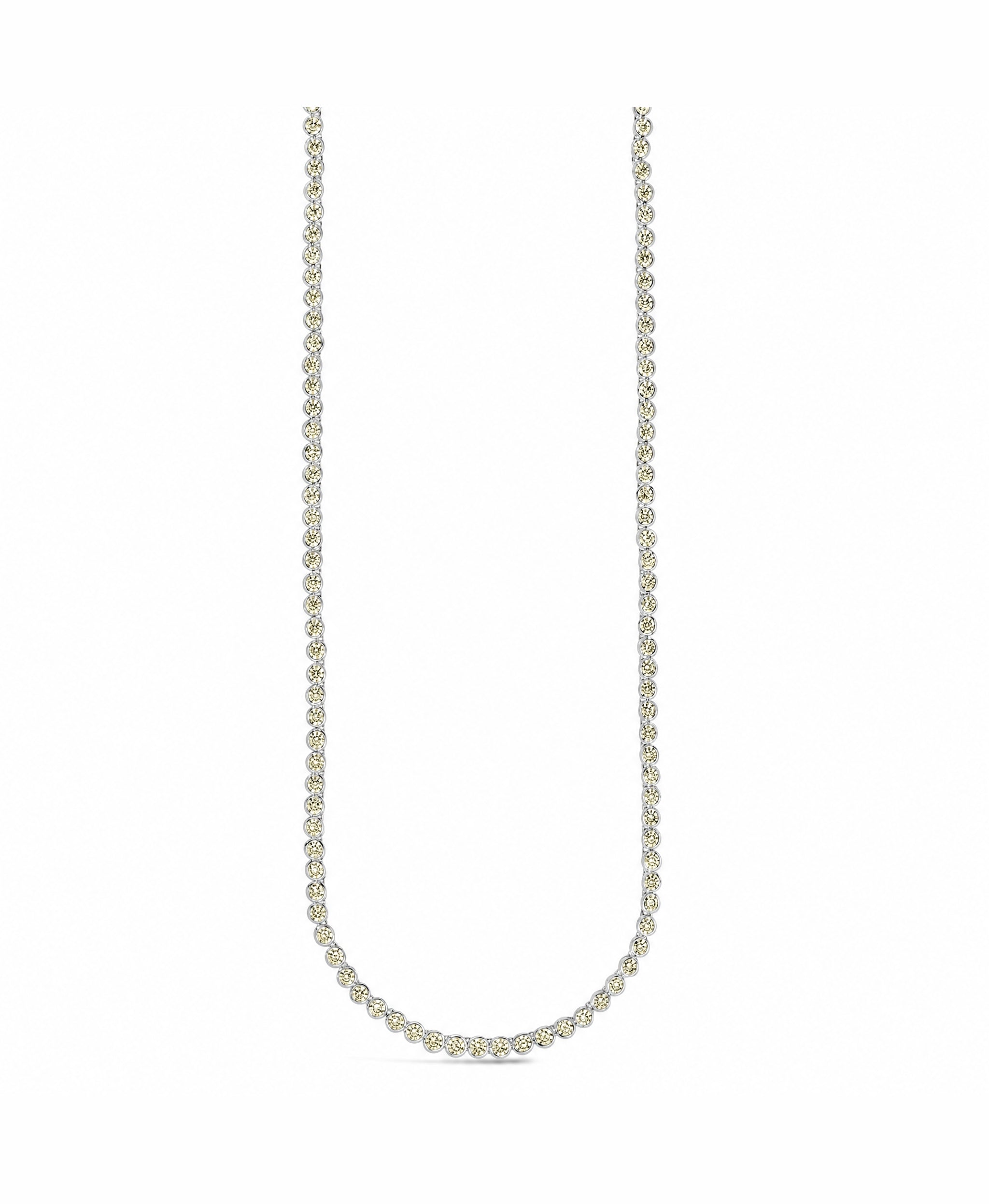 Helene Bezel Light Yellow CZ Tennis Necklace