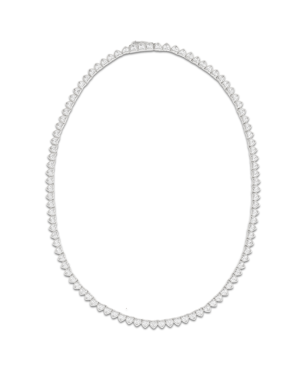 Helene Heart Cut Tennis Necklace