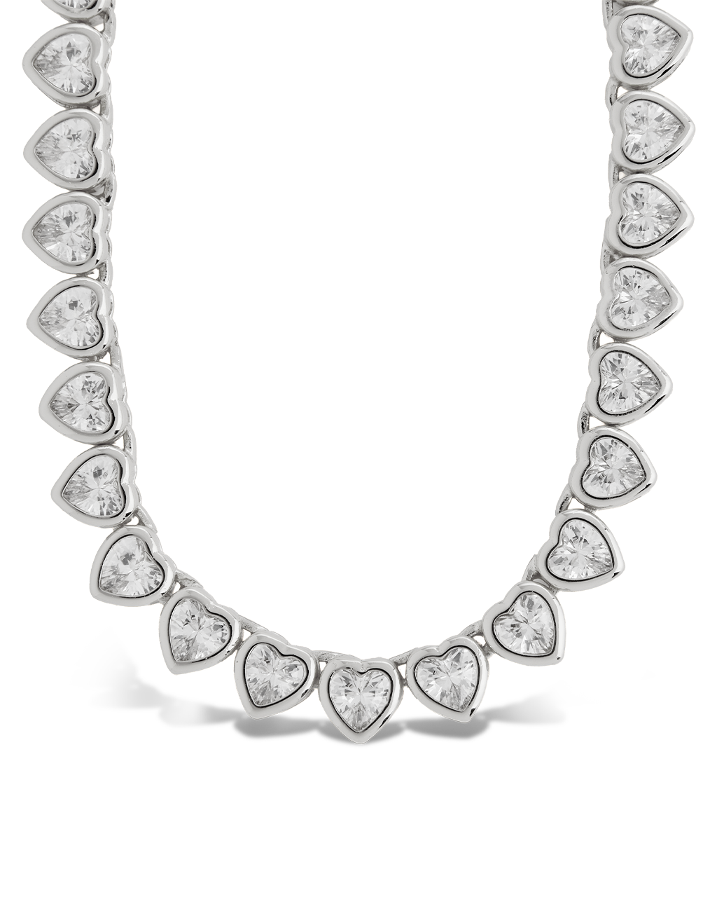 Helene Heart Cut Tennis Necklace