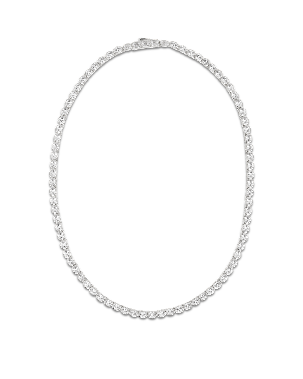 Helene Oval Cut Tennis Necklace