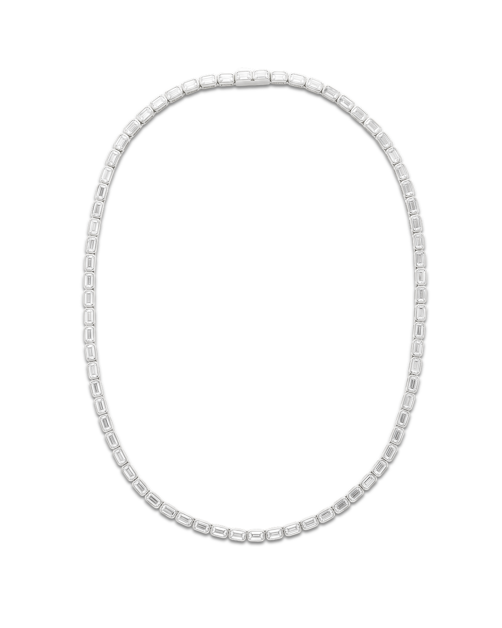 Helene Emerald Cut Tennis Necklace
