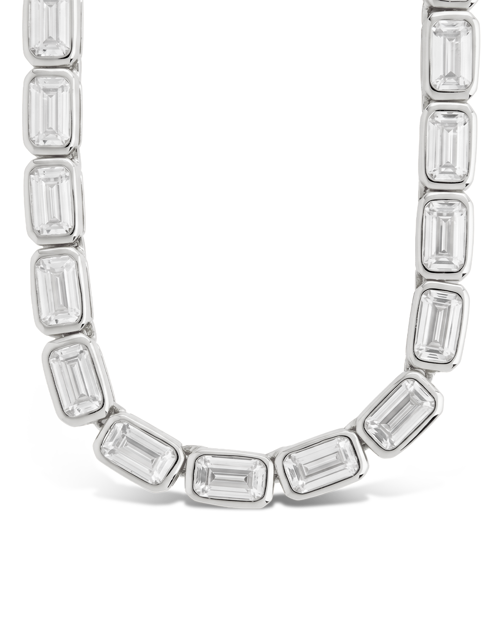 Helene Emerald Cut Tennis Necklace