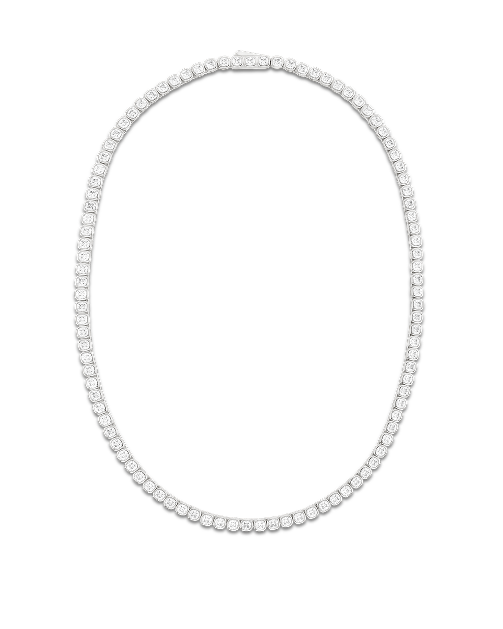 Helene Cushion Cut Tennis Necklace