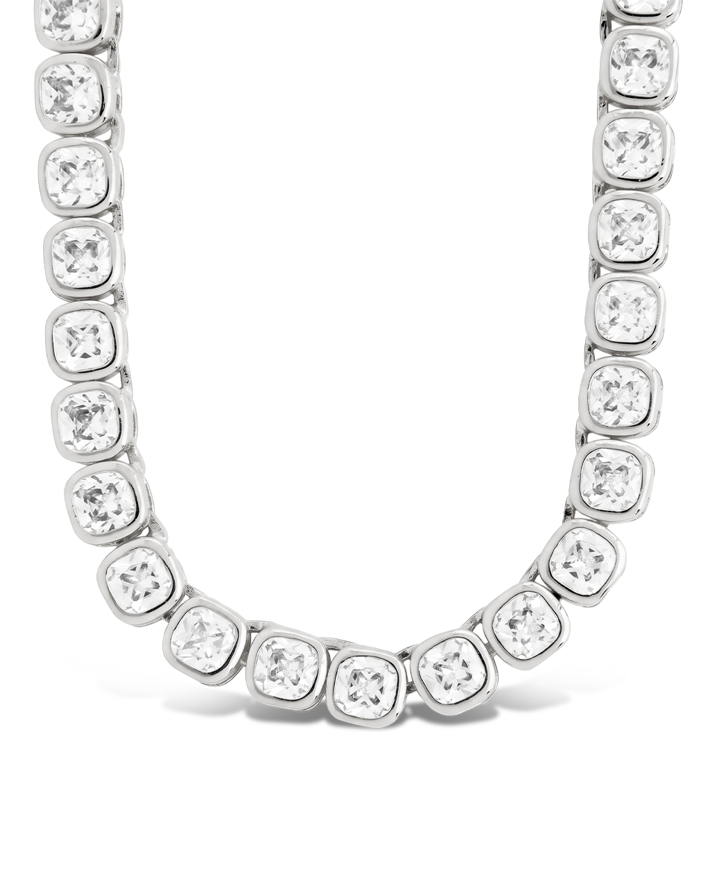 Helene Cushion Cut Tennis Necklace