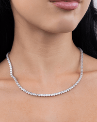 Helene Cushion Cut Tennis Necklace