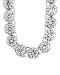 Helene Bezel CZ Tennis Necklace