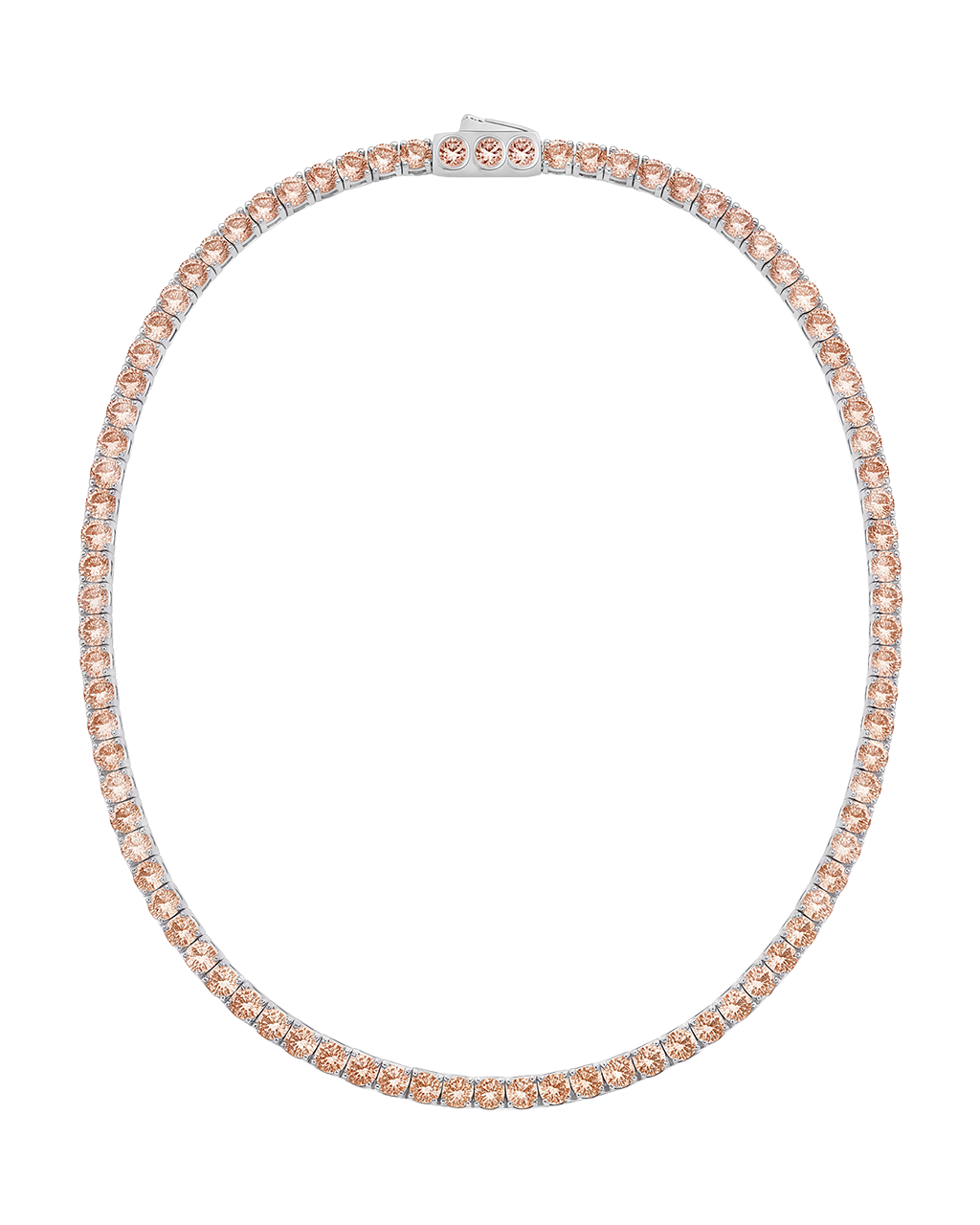 Cecil Champagne CZ Tennis Necklace