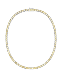 Cecil Light Yellow CZ Tennis Necklace