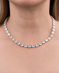 Elongated Cushion Tennis Necklace