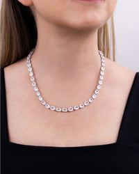 Elongated Cushion Tennis Necklace