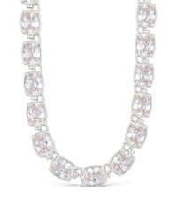 Elongated Cushion Tennis Necklace