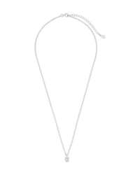 Sterling Silver Oval CZ Prong Set Pendant - Sterling Forever