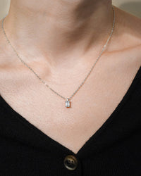 Sterling Silver Emerald Prong Set Pendant - Sterling Forever