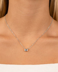 Sterling Silver Emerald Bezel Set Pendant - Sterling Forever