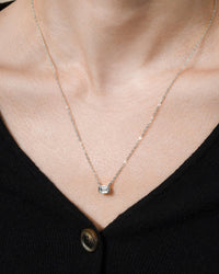 Sterling Silver Emerald Bezel Set Pendant - Sterling Forever